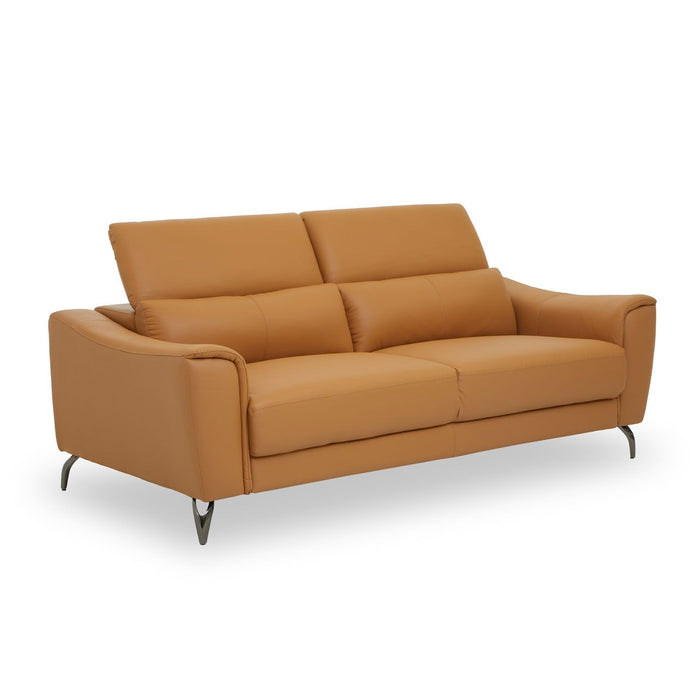 Leather Upholstered Thick Foam 3 Seater Sofa