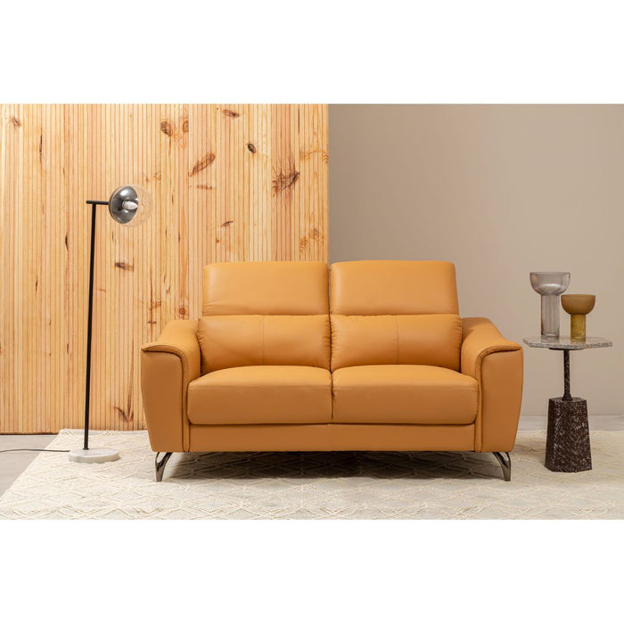 Leather Upholstered Thick Foam 2 Seater Sofa