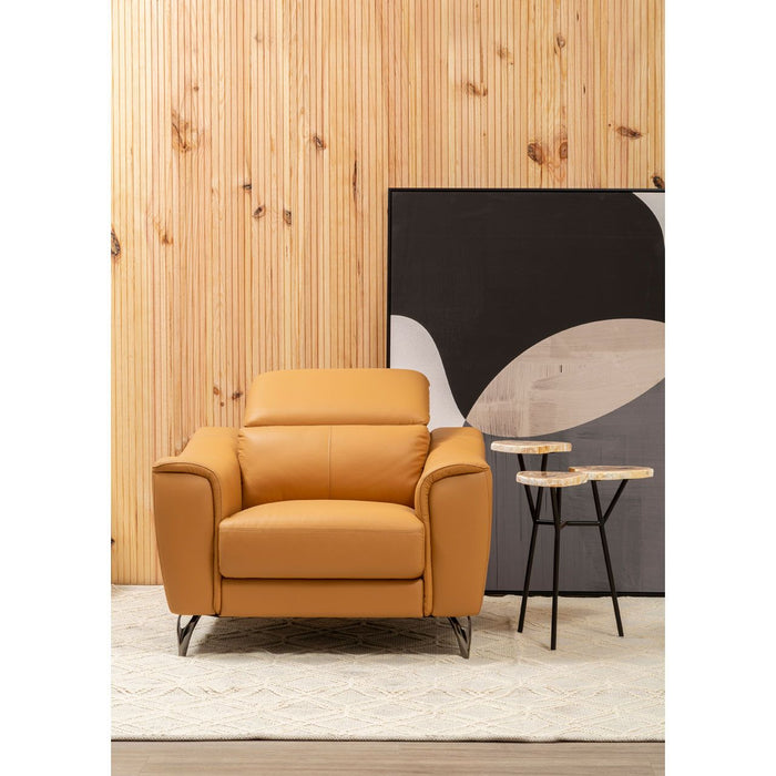 Leather Upholstered Thick Foam Armchair