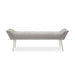 Glide Grey Leather & Chrome Large Bench - 150cm - Modern Home Interiors