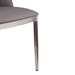 Glide Grey Leather & Chrome Dining Chair - Modern Home Interiors