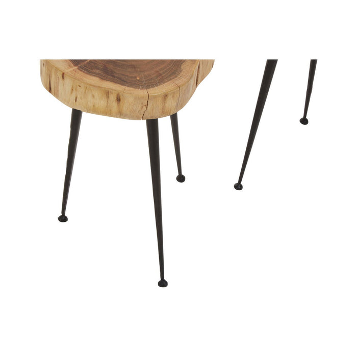 Nandri Set of 2 Acacia Wood Side Tables - Modern Home Interiors