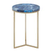 Inventivo Blue & Gold Agate Side Table - Modern Home Interiors