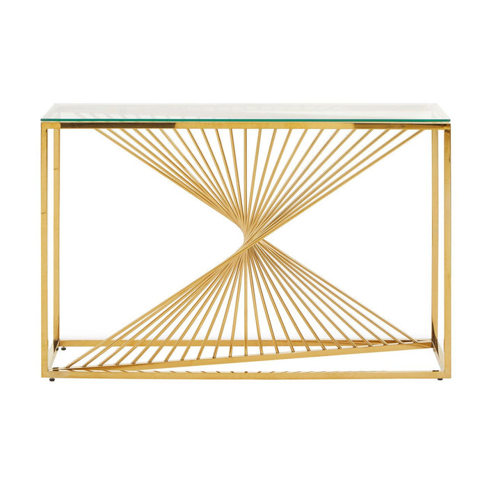 Console Table with Gold Legs