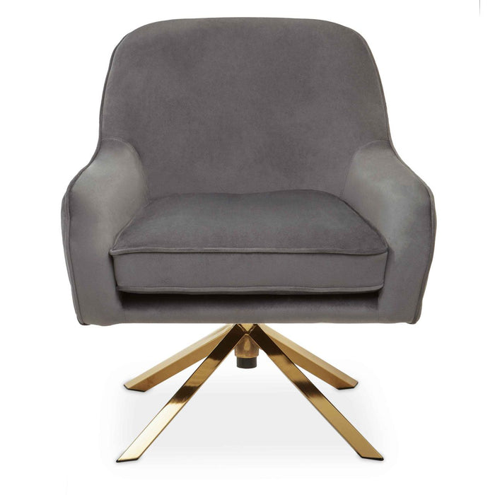 Upholstered Velvet Cross Base Chair