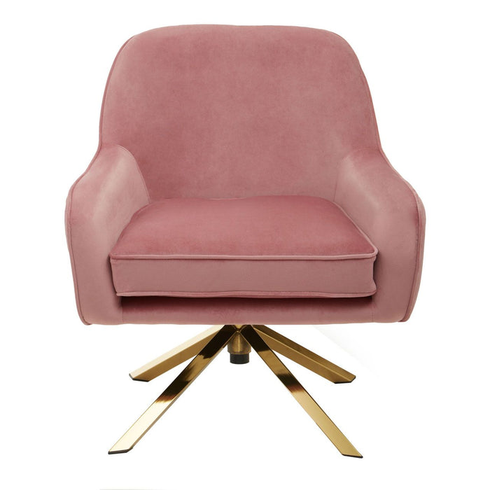 Upholstered Velvet Cross Base Chair