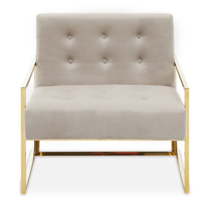 Luxe Velvet and Gold Accent Chair