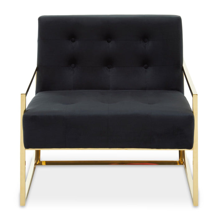 Luxe Velvet and Gold Accent Chair