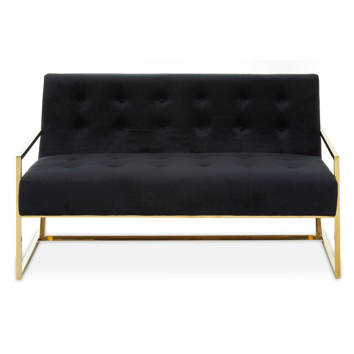 Luxe Velvet and Gold 2 Seater Lounge Sofa