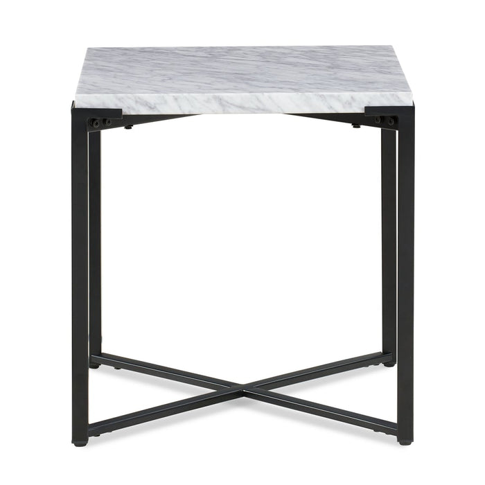 Saxon End Table with Carrara Marble Top