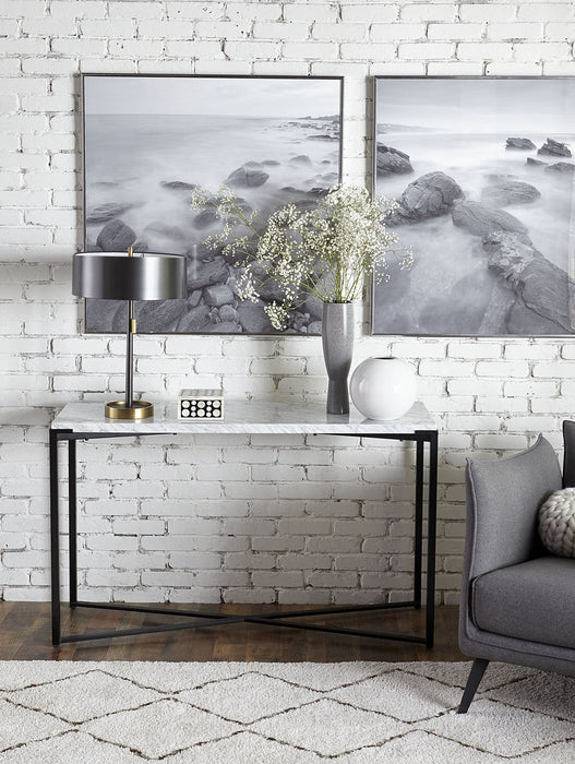 Saxon Console Table with Carrara Marble Top