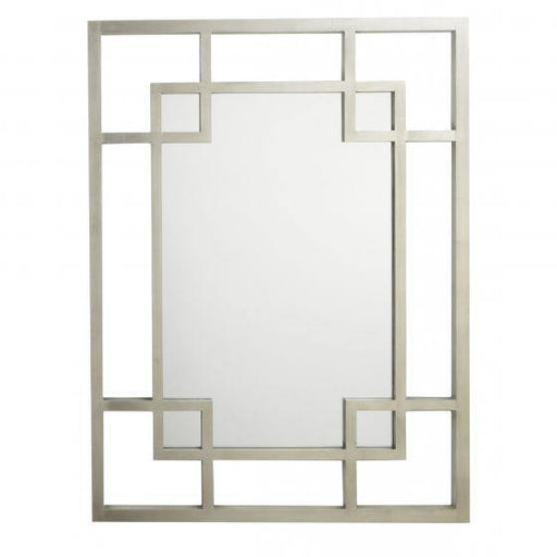 RV Astley Carn Silver Leaf Rectangular Wall Mirror - Modern Home Interiors