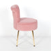 Pink Velvet Bedroom Chair with Gold Legs - Modern Home Interiors