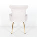 Grey Velvet Bedroom Chair with Gold Legs - Modern Home Interiors