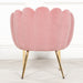 Deco Pink Velvet Accent/ Dining Chair with Gold Legs - Modern Home Interiors