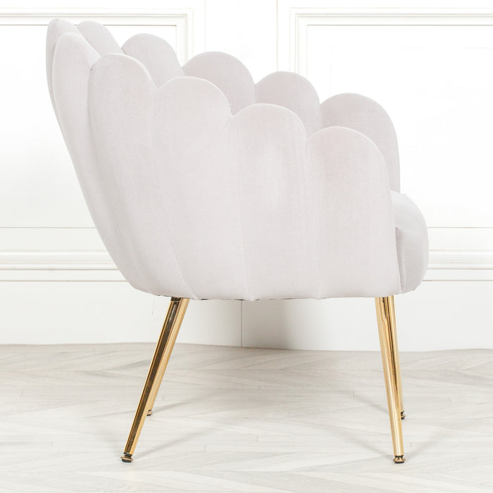 Deco Grey Velvet Accent/ Dining Chair with Gold Legs - Modern Home Interiors