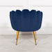 Deco Blue Velvet Accent/ Dining Chair with Gold Legs - Modern Home Interiors