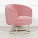Deco Pink Velvet Armchair with Gold Legs - Modern Home Interiors