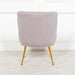 Grey Velvet Accent Chair with Gold Legs - Modern Home Interiors