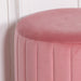 Deco Pink Upholstered Stool with Gold Base - Modern Home Interiors