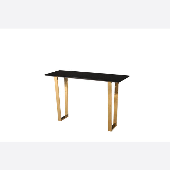 Antibes Black Gloss and Gold Console Table