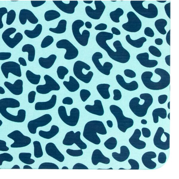 Artsy Mats Blue Leopard Print Aqua Blue Stone Non Slip Bath Mat - Touch Dry