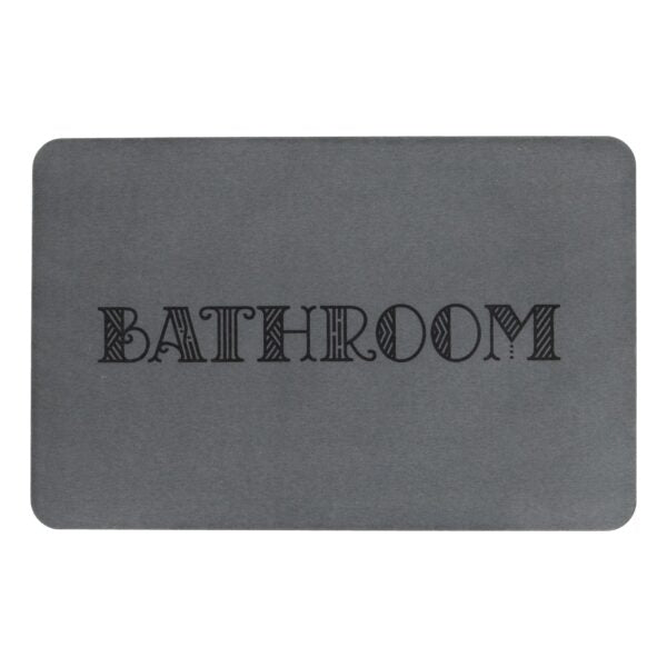 Artsy Mats Bathroom Grey Stone Non Slip Bath Mat - Touch Dry