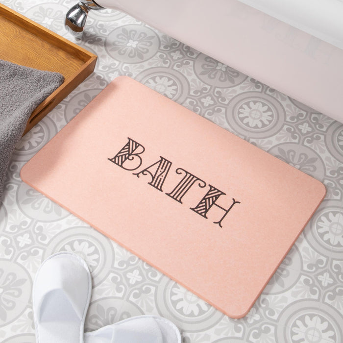 Artsy Mats Bath Pink Stone Non Slip Bath Mat - Touch Dry