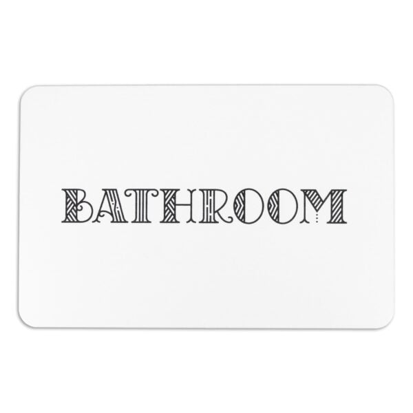 Artsy Mats Bathroom White Stone Non Slip Bath Mat - Touch Dry