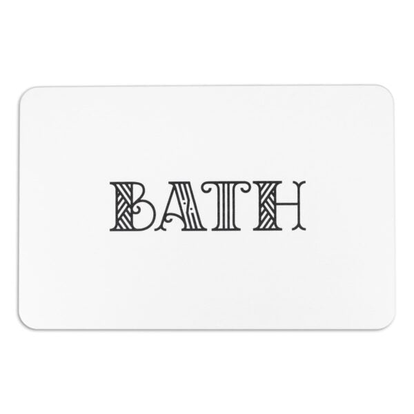 Artsy Mats Bath White Stone Non Slip Bath Mat - Touch Dry