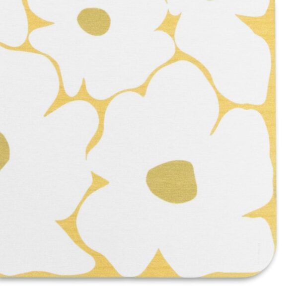 Artsy Mats Yellow Flower White Stone Non Slip Bath Mat - Touch Dry