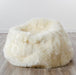Luxury XXL Soft Thick Pile Sheepskin Beanbag - Natural White - Modern Home Interiors