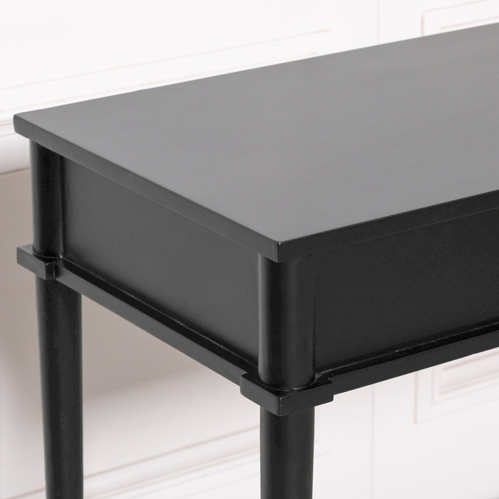 Black Painted Cedar Wood Console Table