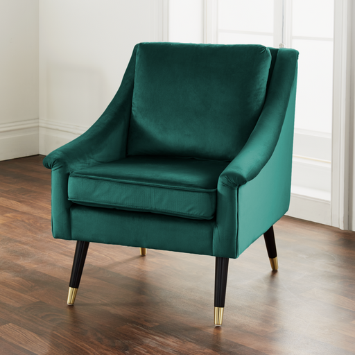 Martina Green Velvet Armchair - Modern Home Interiors