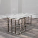 Mila Glass White Marble Effect Luxe Coffee Table - Modern Home Interiors