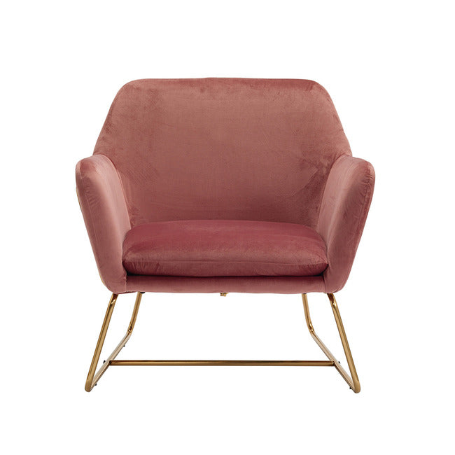 Charles Pink Velvet Armchair