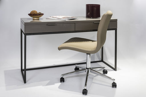 Lustro Grey Gunmetal Gloss Console Table/Desk - Modern Home Interiors