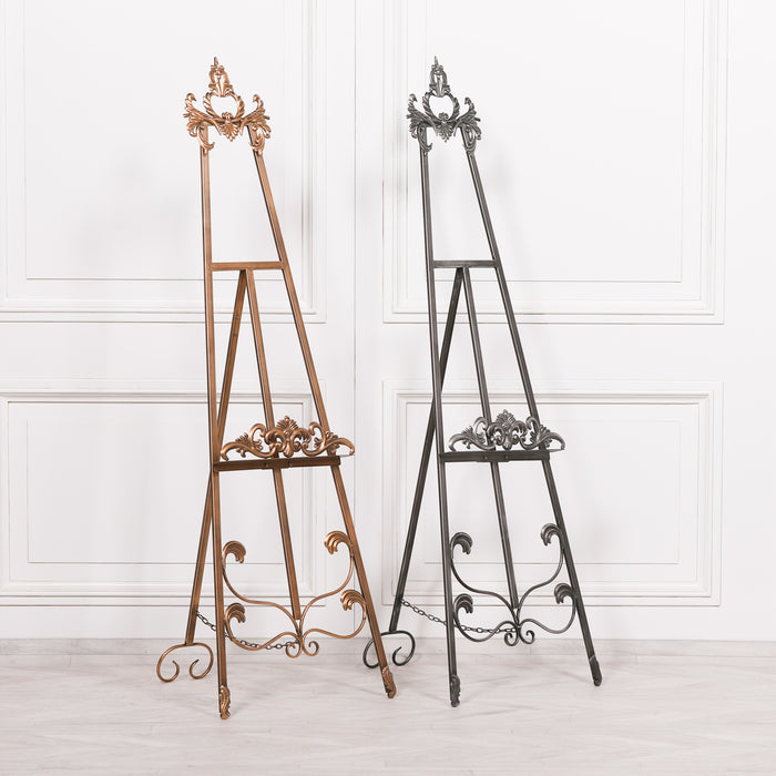 Antiqued French Style Silver Metal Easel - 165cm - Modern Home Interiors