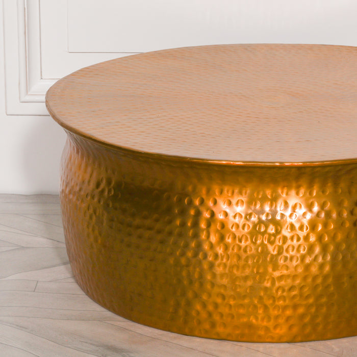 Brass / Gold Aluminium Round Coffee Table