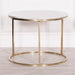 Gold Metal Side Table with Marble Top - Modern Home Interiors