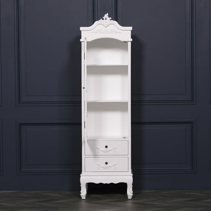 French White Armoire with Drawers H188cm