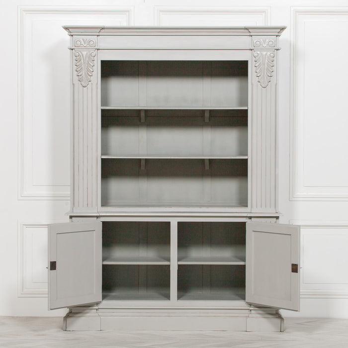 Large Grey Open Bookcase