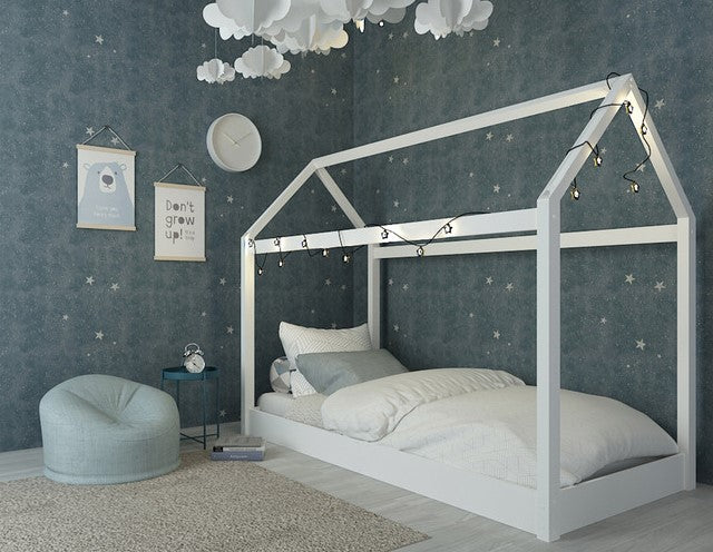 Hickory Children's Bedroom House Shaped Bed Frame