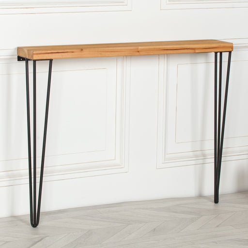 Rustic Wooden Hairpin Hall Console Table - 77cm - Modern Home Interiors