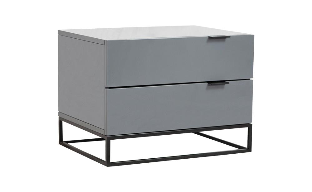 Bianca Grey Nightstand/Bedside Table - Modern Home Interiors