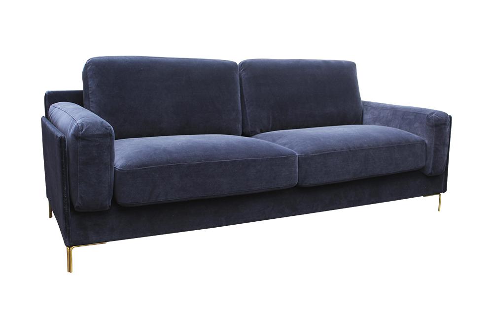 Auburn 3 Seater Sofa - Dark Blue - Modern Home Interiors