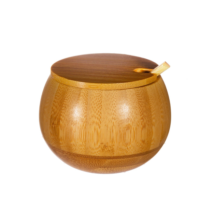 Bamboo Spice Jar With Spoon