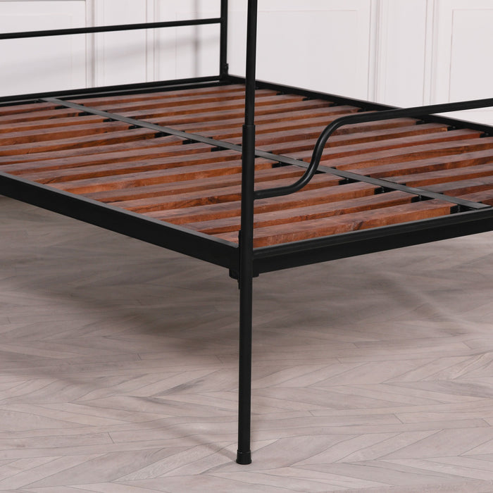 Black Iron 5'0" King Size Poster Bed Frame - Modern Home Interiors