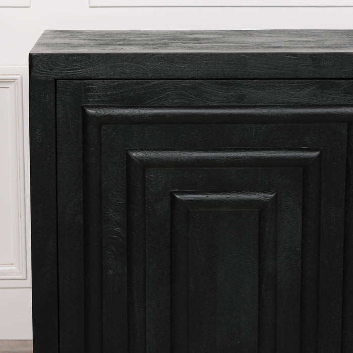 Black Wooden Contemporary Sideboard
