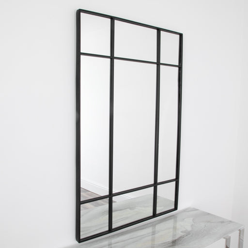 Modern Pane Mirror - Black - Modern Home Interiors